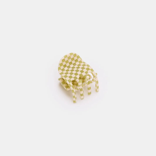 Small checkered chair on a white background