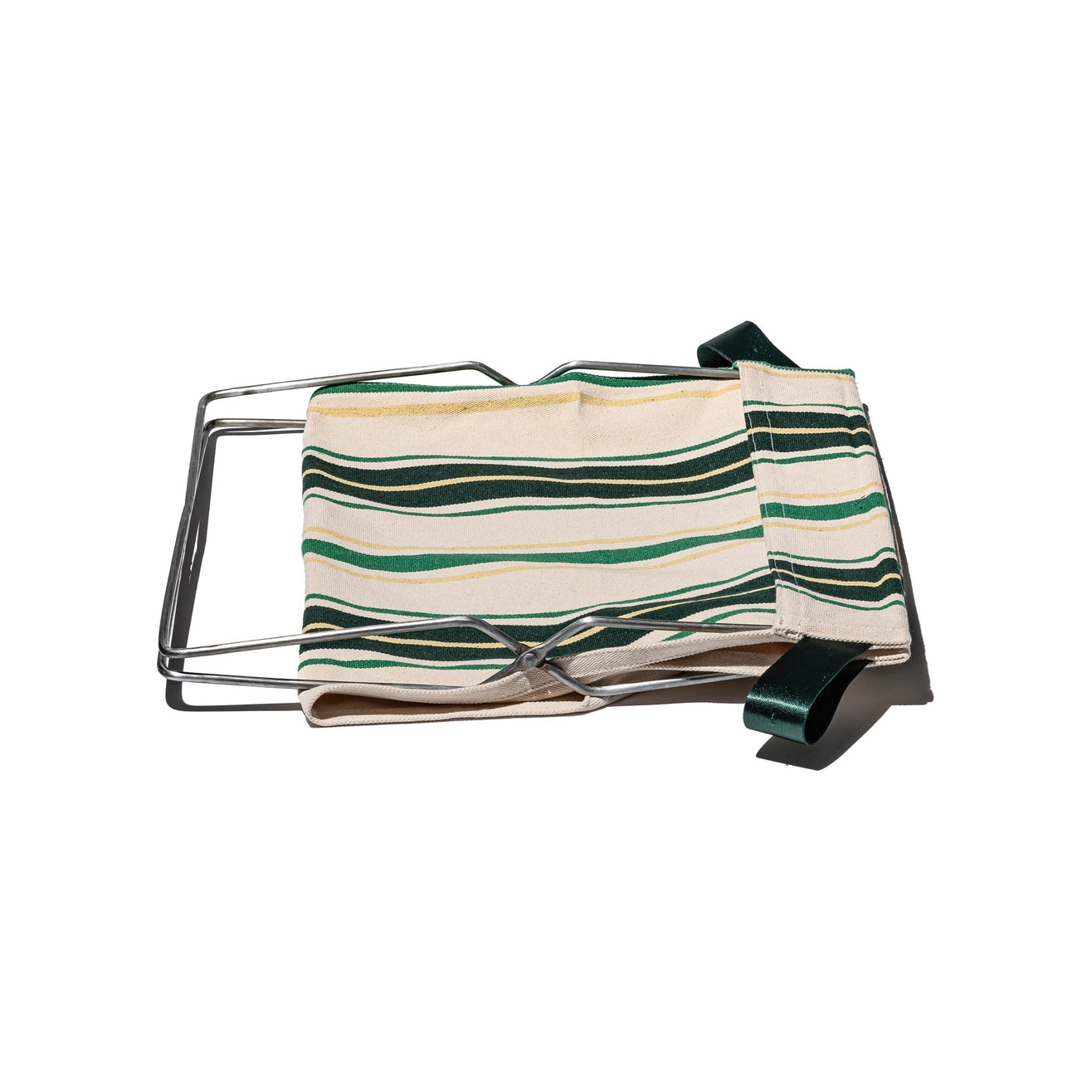 Green Striped Magazine Rack