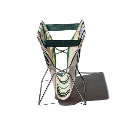 Green Striped Magazine Rack