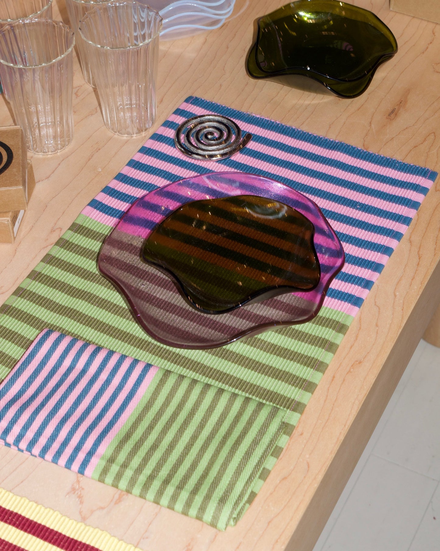 duo stripe napkin set