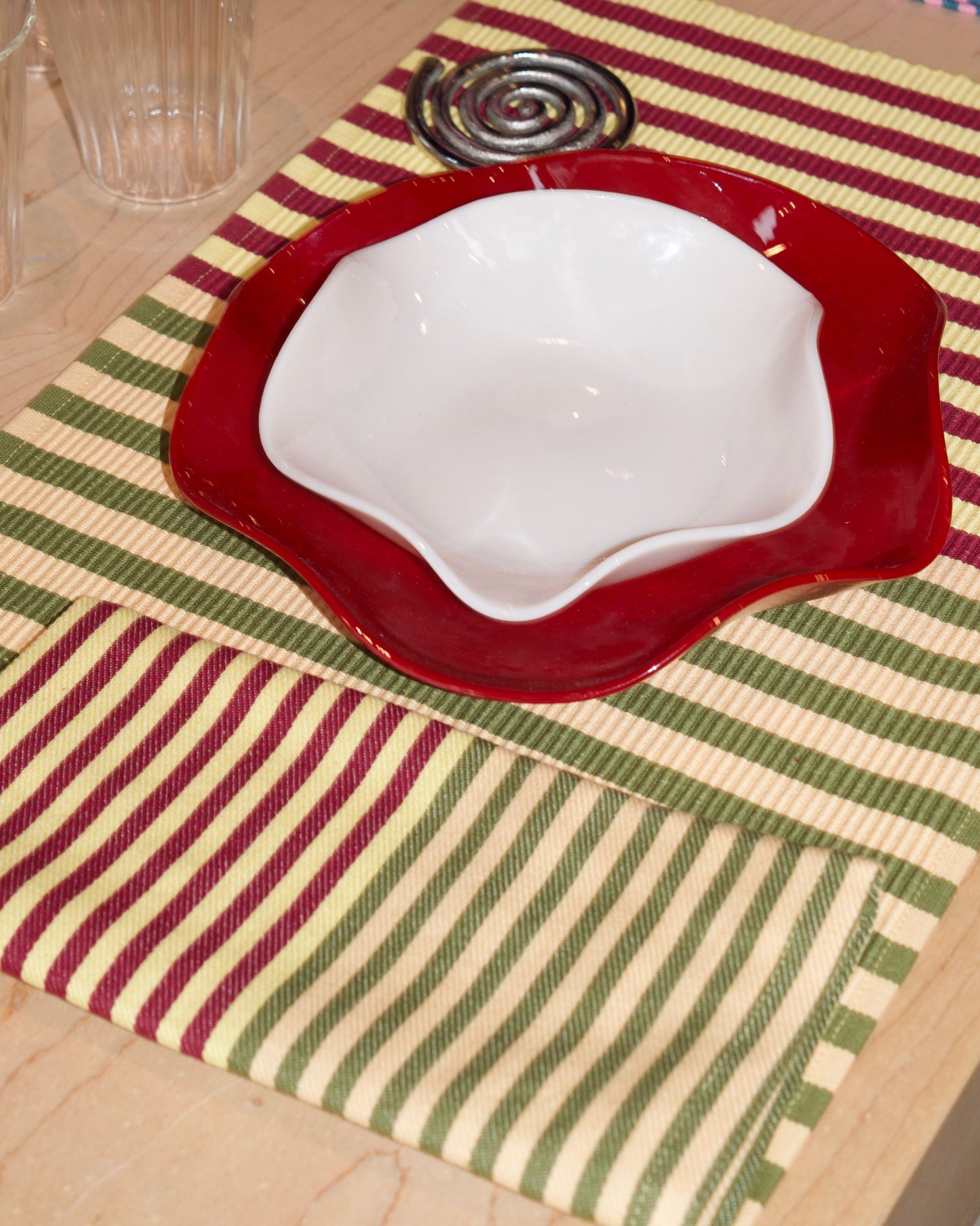 duo stripe napkin set