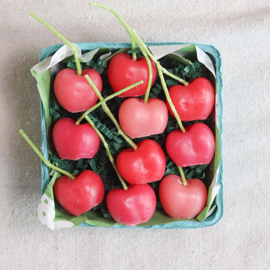 Happy Organics Pink Cherry Birthday Candles