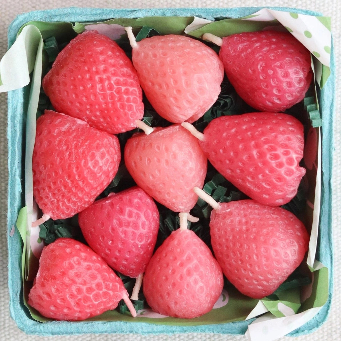 Happy Organics Pink Strawberry Birthday Candles