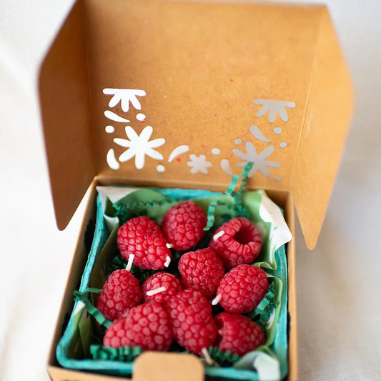 Raspberry Birthday Candles