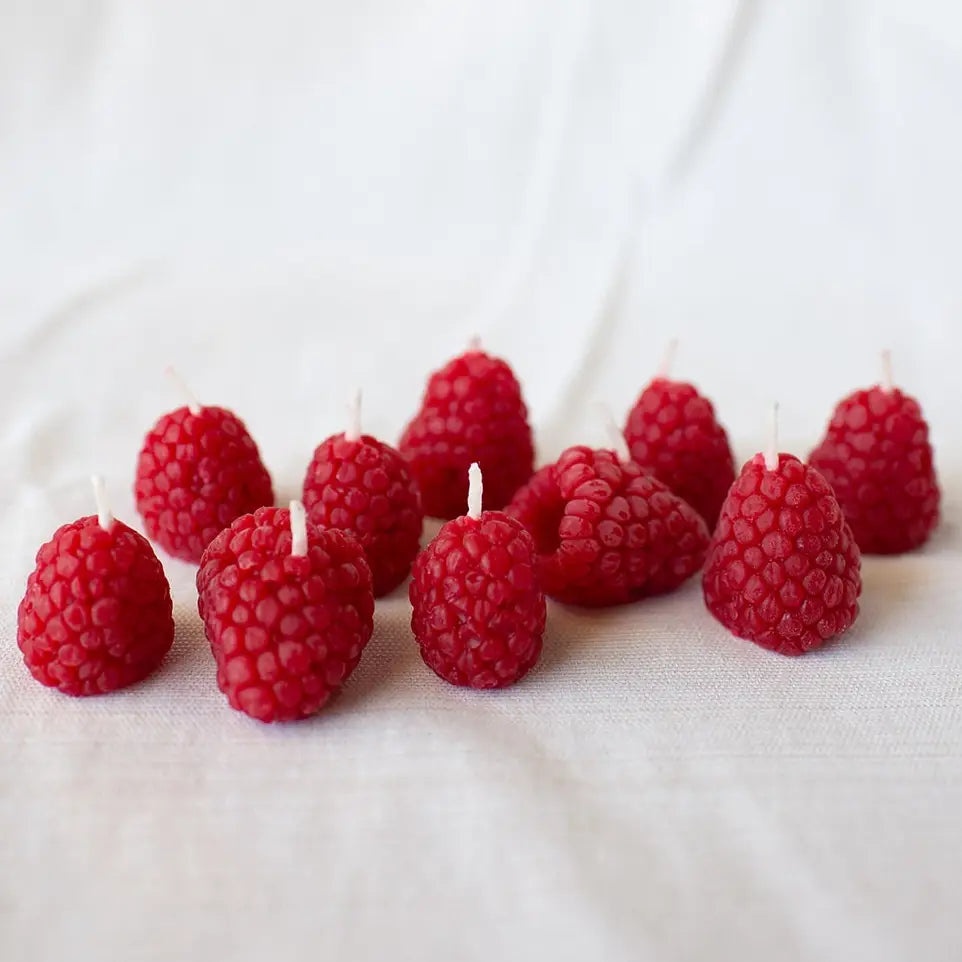 Raspberry Birthday Candles
