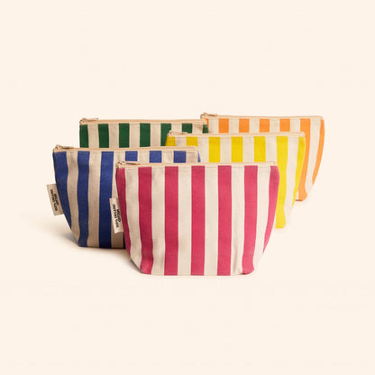 striped zipper pouch