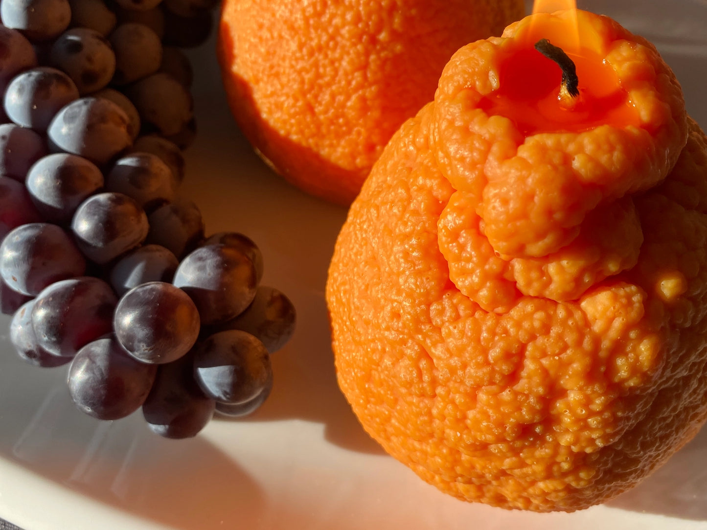 Large Sumo Orange Candle