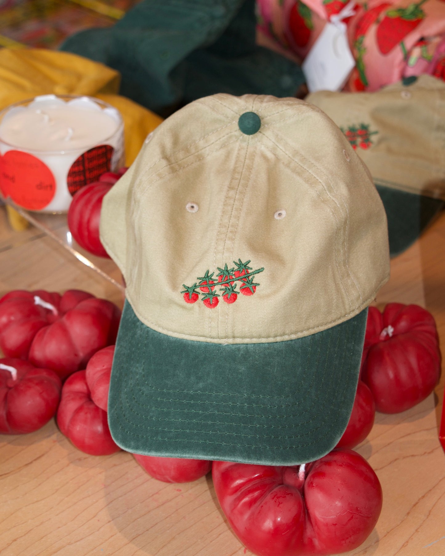 Embroidered Tomato Hat